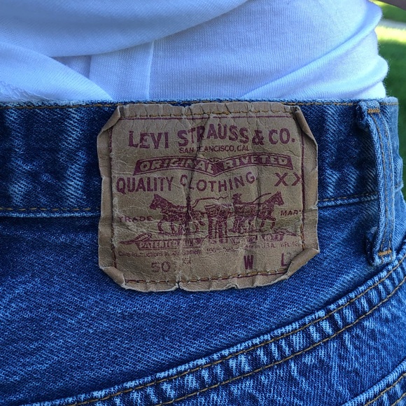 Vintage 501 Levi’s red tab button fly high rise straight leg made in USA - Picture 12 of 15